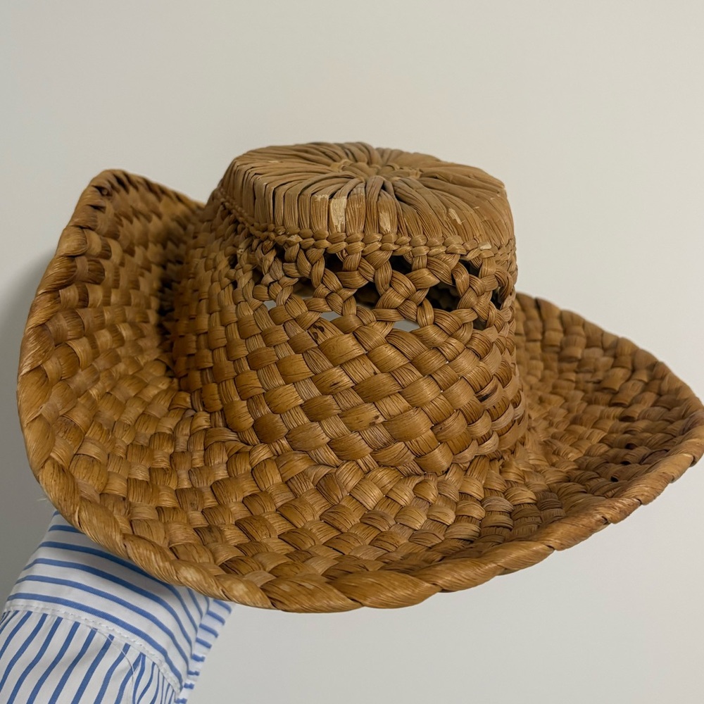 Handmade‎ Tan Woven Straw Hat
